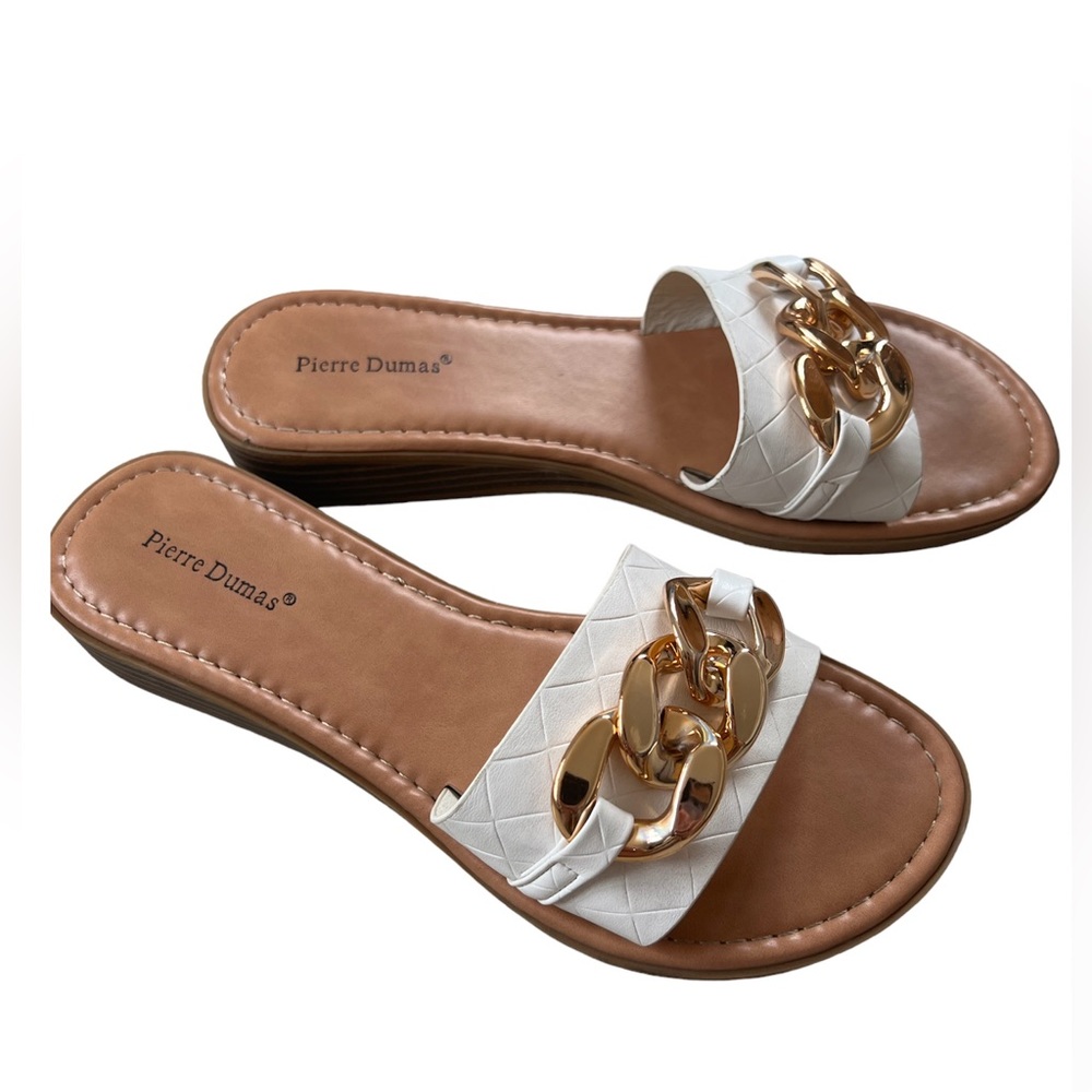 Pierre Dumas White Sandals for Women